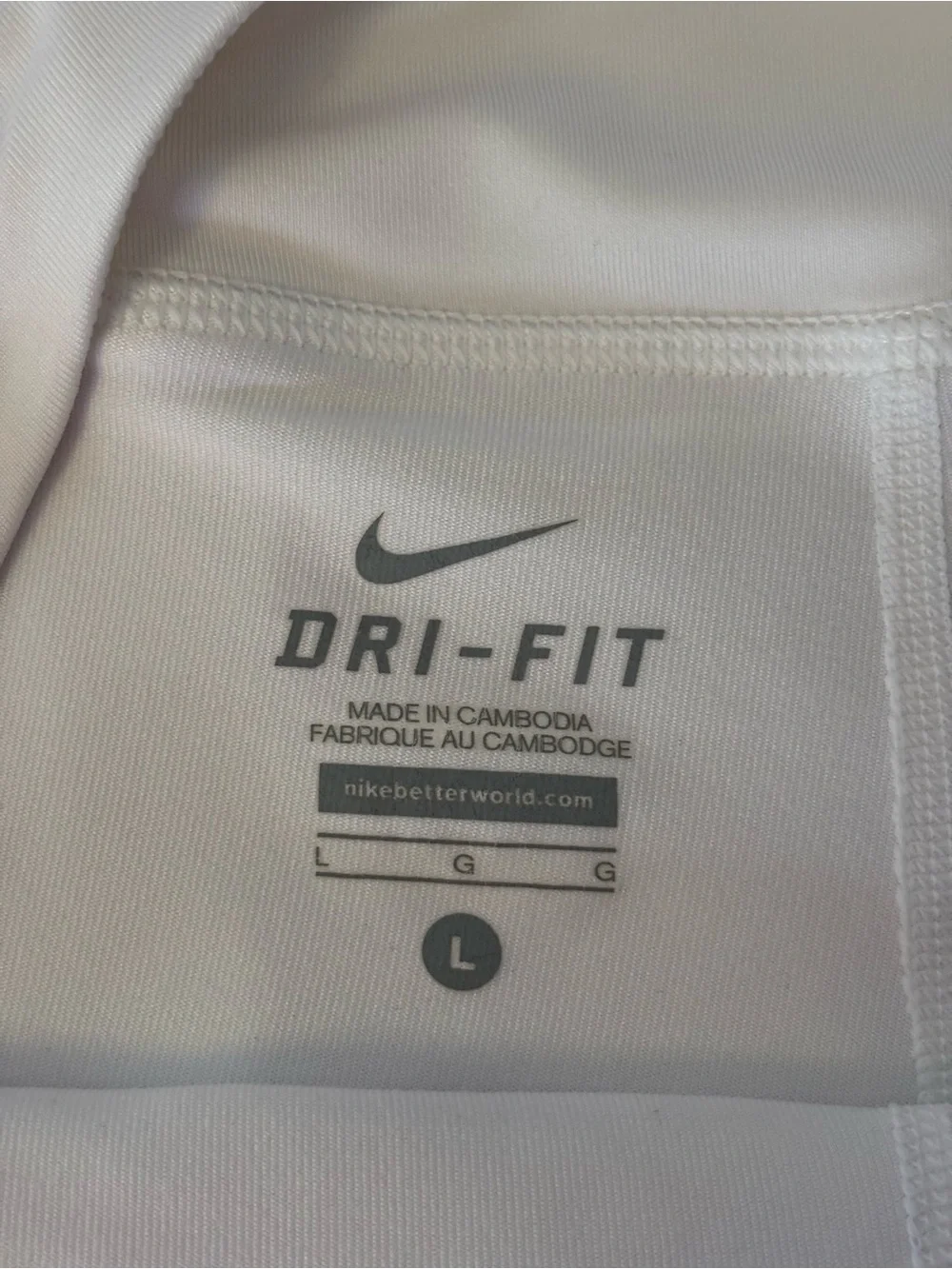 Nike White Mini Athletic Skirt with Black Swoosh